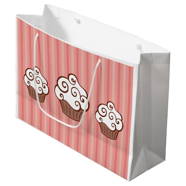 Rosa Muffins Gift Bag (Framsidan Vinklad)