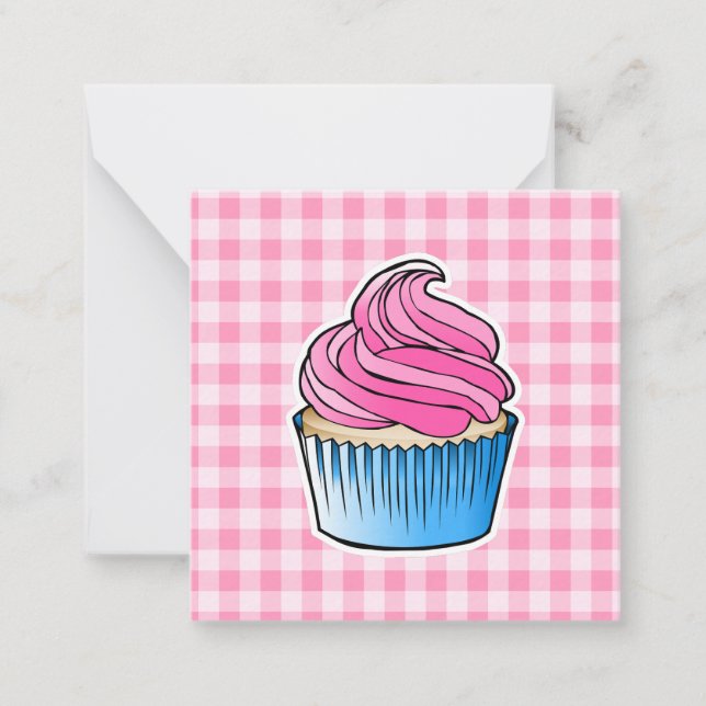Rosa muffins mors dag anteckningskort (Framsida)
