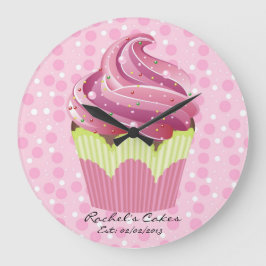 Rosa Muffins Tasty Sweets Clock Stor Klocka