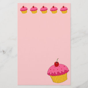 Rosa muffinsbrevpapper brevpapper