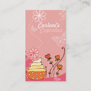 Rosa muffinsvisitkort visitkort
