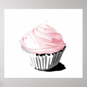 Rosa muffintryck poster