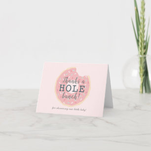 Rosa munkbaby shower tack kort