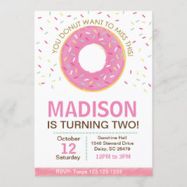 Rosa munkfödelsedaginbjudan inbjudningar