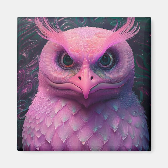 Rosa Murloc/Uggla Hybrid Creature Magnet (Framsidan)