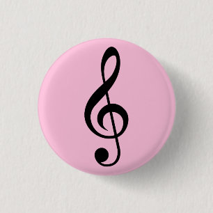 Rosa Music Clef-bricka Knapp