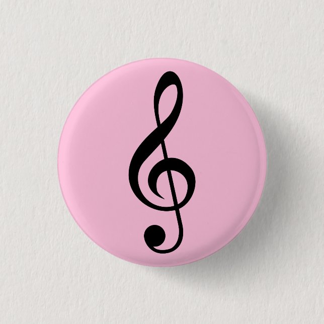 Rosa Music Clef-bricka Knapp (Framsida)