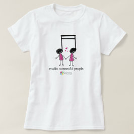 Rosa Music Connects Personer T Shirt