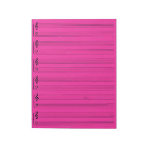 Rosa Music Lakan Pappra Anteckningsblocket Anteckningsblock