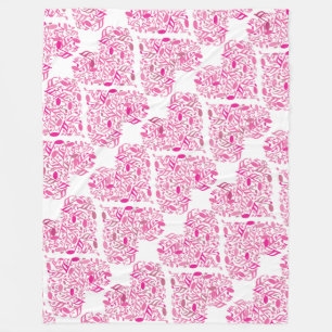 Rosa Music Note Hearts Fleece Blanket