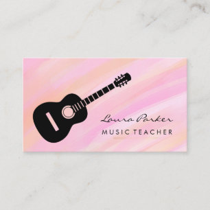 Rosa Music Teacher Guitar Player instrument Busi Visitkort