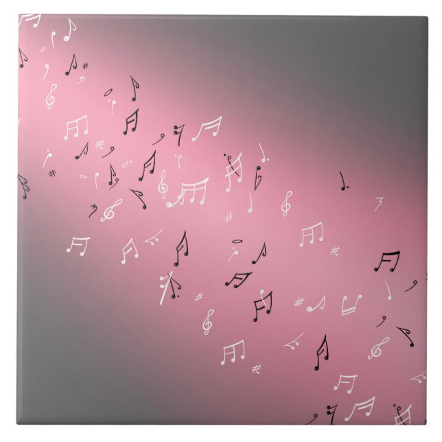 Rosa Musik noter i Moonlight Kakelplatta (Framsidan)