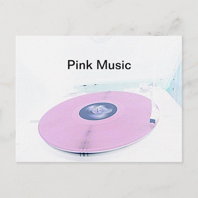 Rosa Musik Vykort (Framsida)