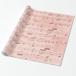 Rosa musiknoter presentpapper