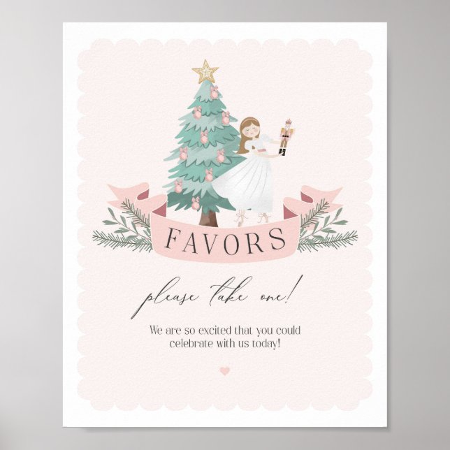 rosa muskler för babyduschförmånstecken poster (Framsidan)