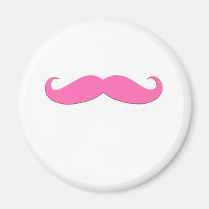 Rosa Mustache Humor Skapar din egen Magnet