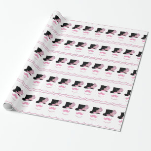 Rosa Mustache, Top hat och Pearls Presentpapper