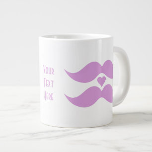 Rosa Mustacher anpassningsbar mugg Jumbo Mugg