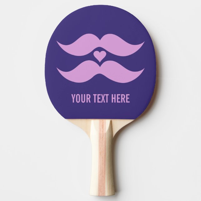 Rosa Mustacher anpassningsbar ping pong paddle Pingisracket (Framsidan)