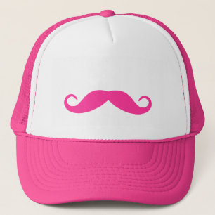 Rosa Mustasch Hatt Truckerkeps