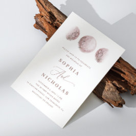 Rosa Mystical Måne | Elegant Photo Bröllop Inbjudningar