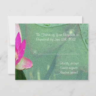 rosa näckros blomma RSVP-kort OSA Kort