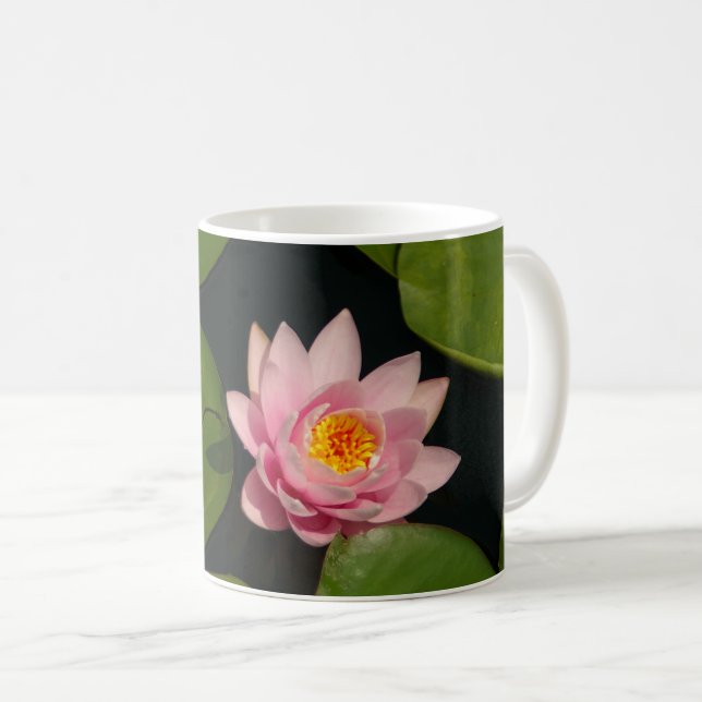 Rosa näckros kaffemugg (Framsida höger)