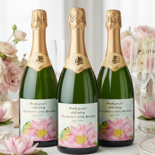  Rosa Näckros & Trädgroda Födelsedag Alla Åldrar (Skapare uppladdad)