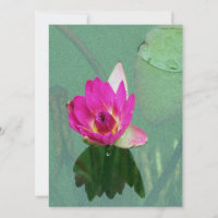 rosa näckrosblomma tom inbjudan
