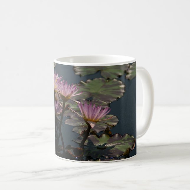 Rosa näckrosor kaffemugg (Framsida höger)