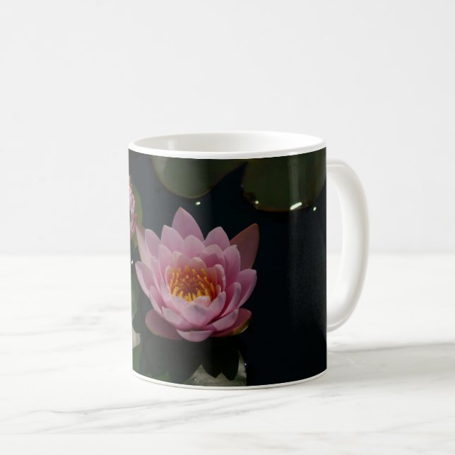 Rosa näckrosor kaffemugg (Framsida höger)