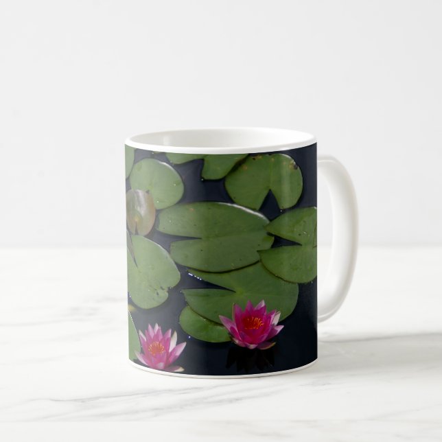 Rosa näckrosor kaffemugg (Framsida höger)