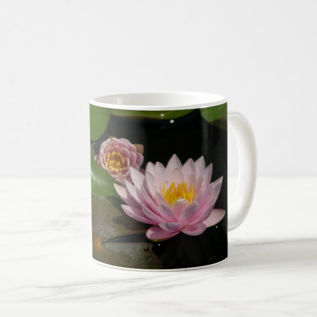 Rosa näckrosor kaffemugg (Framsida höger)