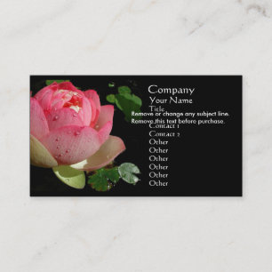 Rosa näckrosvisitkort visitkort