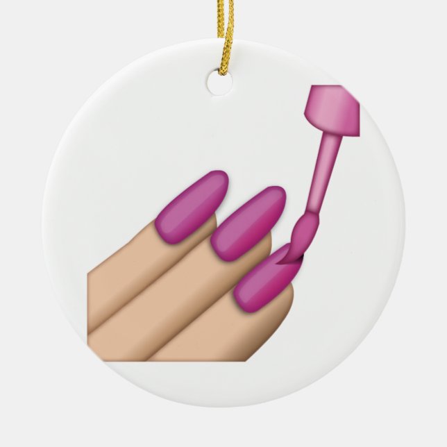 Rosa Nagel polska - Emoji Julgransprydnad Keramik (Framsidan)