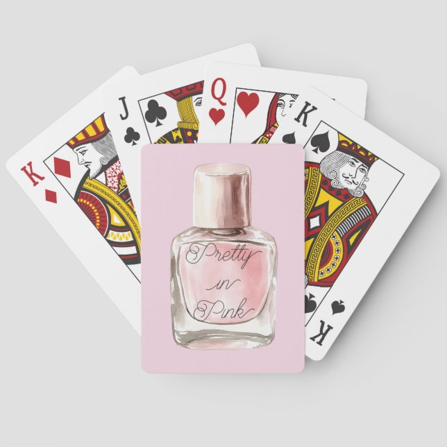 Rosa nagellack casinokort (Baksidan)