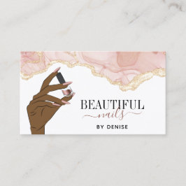  rosa nagelsalonist, nagel tekniker visitkort
