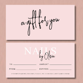  Rosa Nail Salon Logotyp Gift-certifikat