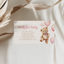 Rosa Nalle Baby Shower Bokar för Baby