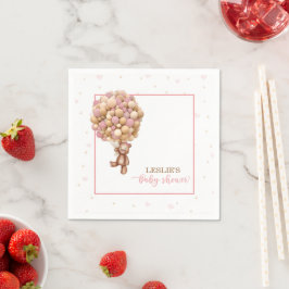 Rosa Nalle Baby Shower - Luftballong (C) Pappersservett