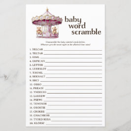 Rosa Nalle Babyskåda Ord Scramble Game
