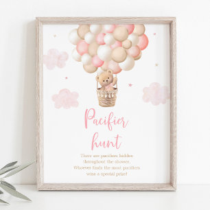 Rosa Nalle Balloon Nappar Hunt Game Poster
