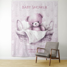 Rosa Nalle i Basket-bakgrunden