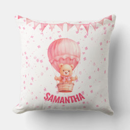 Rosa Nalle Luft Balloon Kudde