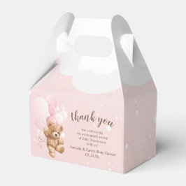 Rosa Nalle med favoritruta för bubblor Presentaskar