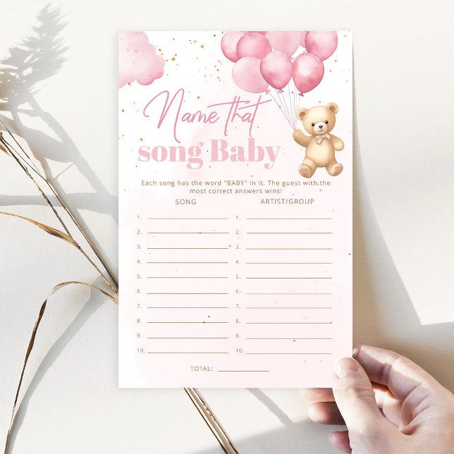 Rosa Nalle Namn den där babyduschspelet i sång (Skapare uppladdad)