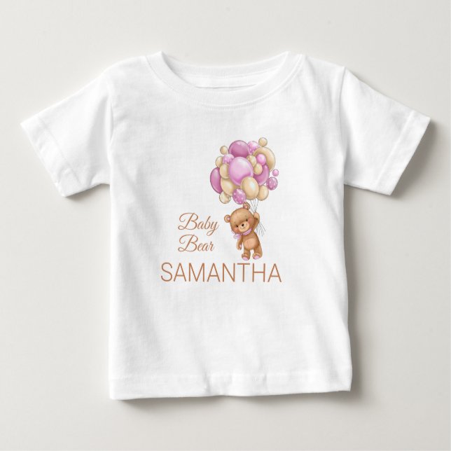rosa nalle t shirt (Framsida)
