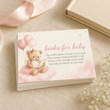 Rosa nalleböcker för baby shower