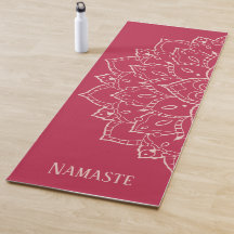 Rosa Namaste Yoga Mat med Mandala