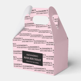 Rosa Namn & Ålder Födelsedagspresentlådor Presentaskar